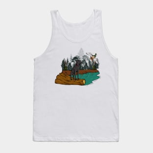 Hunting dog and duck Tank Top